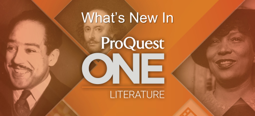 New in ProQuest One Literature Webinar
